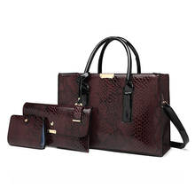 Luxury Pu Leather Handbags Women Large Capacity Shoulder Bag Casual Ladies 3 Pieces Set Messenger Bags Designer Crossbody Bags 2024 - buy cheap