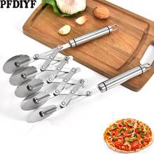 Stainless Steel Pizza 5 Wheel Cut Tools Cutter Dough Divider Side Household Pizza Knife Cake Tools Wheel Use for Waffle Cookies 2024 - buy cheap