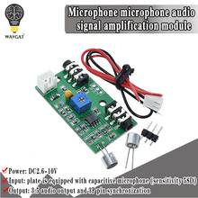 Módulo amplificador de microfone, captador de microfone, ganho ajustável, amplificador de áudio, circuito ac, placa amplificadora de sinal 2024 - compre barato