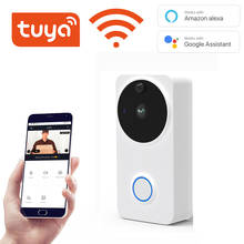 Tuay-vídeo porteiro inteligente sem fio 1080p, wi-fi com visão noturna, com gravação, com monitor, para campainha de porta, para segurança 2024 - compre barato
