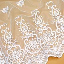 5Yard/Lot Soft Mesh Embroidered Lace Trim 42cm Clothing Skirt DIY Home Decoration Curtain Table Flag  Lace Fabric Accessories 2024 - buy cheap