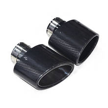 1 Pair Carbon Fiber Exhaust Tip Universal Muffler Tip For All Car Exhaust Single Out Exhaust Pipe Glossy Carbon Fiber Muffler 2024 - buy cheap
