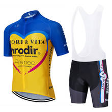 TEAM Prodir-jersey de ciclismo para hombre, traje de pantalones de bicicleta 20D, camisetas de secado rápido, Maillot, Culotte, color amarillo, Verano 2024 - compra barato