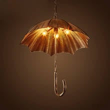 Personalized creative umbrella chandelier antique industrial style old iron Cafe Restaurant Bar Art Chandelier 2024 - buy cheap