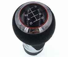 Free Shipping 6 Speed Gear Shift Knob HZTWFC-12.3 For Audi A4 S4 B8 8K A5 8T Q5 8R S Line 2007-2015 Manual Leather Red Line 2024 - buy cheap