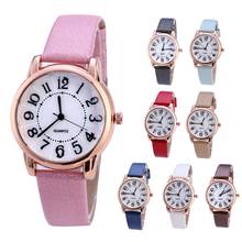 Faux Leather Arabic Numbers Watch  Fashion Casual Women Analog Quartz Watchh Female Wristwatches Relogio Feminino Shellhard 2024 - buy cheap