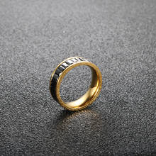Позолоченное кольцо из нержавеющей стали камень циркония чорный для женщин и мужчин, подарок 2024 - купить недорого