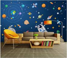 WDBH Custom photo 3d wallpaper Hand drawn cartoon abstract spaceship decor living room 3d wall murals wallpaper for walls 3 d 2024 - buy cheap