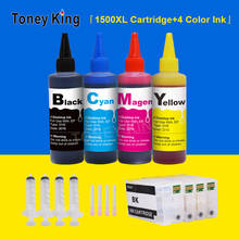 Toney King PGI-1500 Refillable Ink Cartridge + 4 Bottle Dye Ink for Canon MAXIFY MB2050 MB2150 MB2350 Inkjet Printer for PGI1500 2024 - buy cheap