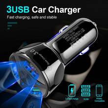 5V 3A  Car Charger Quick Charge 3.0 Auto Type C Fast Car Charger Adapter Hammer 3USB Portable Car Charger For IPhone Xiaomi 2024 - buy cheap