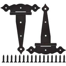 Heavy Duty Gate Hinges 8inch Strap Hinges Shed Door Hinges Barn Door Hinges for Wooden Fences Decorative Hinges 2Pcs 2024 - buy cheap
