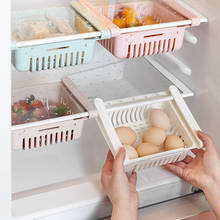 Кухонный стеллаж для хранения, органайзер, регулируемый ящик для хранения в холодильнике, разделитель для хранения свежих продуктов, ящик полка-Органайзер 2024 - купить недорого