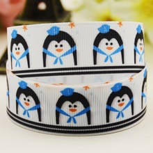 22mm 25mm 38mm 75mm Penguin Cartoon pattern printed Grosgrain Ribbon party decoration 10 Yards X-04096 2024 - buy cheap