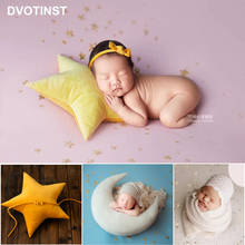 Dvotinst bebê recém-nascido fotografia adereços lua estrelas mini travesseiro blingbling estrelas fundo cobertor conjunto studio shoots foto prop 2024 - compre barato