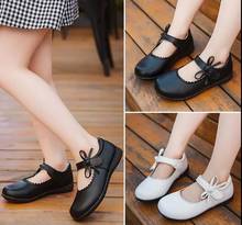 Fashion Black White Spring Autumn Girls Princess Shoes For Kids School Black Leather Shoes For Student Dress Shoes Girls 3-15T 2024 - buy cheap