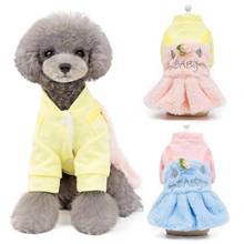 New-Cat Dog Princess Dress Puppy Skirt Clothes Outfit Pet Cat Cute Cotton Flower Stitching Suspender Skirt Two-legged Dog Clothe 2024 - buy cheap