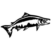 16*8cm Salmon sticker kayak fishing Car Accessories Vinyl Hobby Car Bumper Sticker Car Decor 2024 - buy cheap