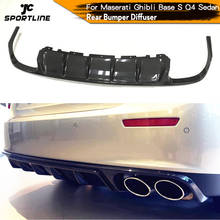 Car Rear Bumper Diffuser Lip For Maserati Ghibli Base S Q4 Sedan 4D 2014 - 2017 Rear Bumper Diffuser Lip Protector Carbon Fiber 2024 - buy cheap