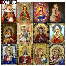 HOMFUN Full Diamond Embroidery "Religious figures" Diamond Painting Cross Stitch Patterns Rhinestone Unfinished Home Decor 2024 - buy cheap