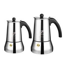 Cafetera de acero inoxidable, tetera Moka, cafetera, cafetera Latte, percolador, estufa, herramientas de café 2024 - compra barato
