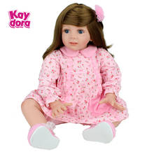 KAYDORA 60cm Handmade Reborn Princess Dolls Girl Play Toys  24 Inch Lifelike Soft Vinyl Baby Toddler Children Birthday Gift 2024 - buy cheap