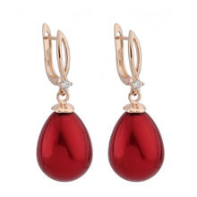 New Trend Earrings 585 Rose Gold Color Unusual Earrings Shell Pearl Water Drop Earrings Women Party Korean Style Fashion Jewelry 2024 - buy cheap