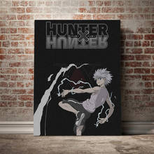 Холщовый аниме плакат Hunter x Hunter Killua Zoldyck HxH, картина, настенный художественный декор для гостиной, спальни, кабинета, домашние украшения, принты 2024 - купить недорого