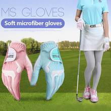 1Pair Golf Gloves Slip-resistant Women's Granules Microfiber Cloth Gloves Sunscreen Breathable Wear-resistant Microfiber Gloves 2024 - buy cheap