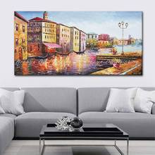 Arthyx Handpainted Venice The City Of Water Landscape Oil Painting On Canvas Modern Home Decor Living Room Hall Wall Art Picture 2024 - buy cheap