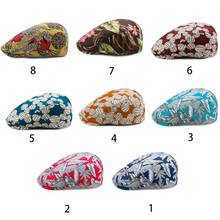 Boina Vintage con estampado Floral de piña para mujer, gorro plano con visera informal para exteriores, visera con visera de pico de pato, sombrero con visera 2024 - compra barato