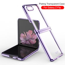 Funda transparente galvanizada para Samsung Galaxy Z, funda de teléfono con tapa, protección completa, funda transparente dura para Galaxy Z 2024 - compra barato