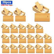 20pcs/lot logo free wood Usb Flash Drives 2.0 4GB 8GB 16GB 32GB 64GB wooden Pendrives Pen Drive cle usb memory stick For wedding 2024 - buy cheap