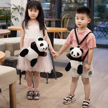 Bolsa de hombro de panda Kawaii para niños y niñas, mochila de juguetes de felpa, bolso escolar de panda, regalos de cumpleaños 2024 - compra barato
