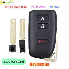 2+1 Button Keyless-Go Smart Remote Key FSK 315MHz A8 Chip for Lexus NX300h NX200t  Board 2110  FCC ID: HYQ14FBA  TOY12 2024 - buy cheap
