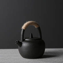 Japanese stoneware pottery pot mini trumpet kung fu tea set ceramic teapot handmade retro household teapot 2024 - buy cheap