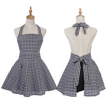 Korean fashion cute princess horn apron cotton kitchen cooking antifouling waist apron 2024 - buy cheap