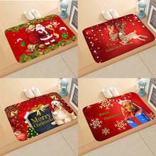 Merry Christmas Door Mat Santa Claus Outdoor Carpet Merry Christmas Decorations For Home Xmas Party Favors New Year 2024 - buy cheap