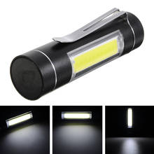 Super portátil Mini COB LED linterna 14500/AA linterna de trabajo de bolsillo pluma lámpara con Clip impermeable diario Penlight 2024 - compra barato