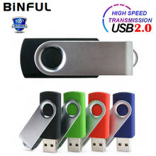 BiNFUL 360° Rotate Metal Usb Flash Drive Pen Drive Keychain Flash Drive Pendrive 4G 8G 16G 32GB 64G 128G 256GB Flash Memory Card 2024 - buy cheap