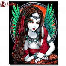 5D round Diamond Painting Cross Stitch Cartoon girl angel painting Diamond Mosaic Square Drill Diamond Embroidery Decoration 2024 - buy cheap