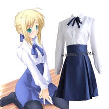 Anime Fate Stay Night Saber Cosplay Costumes Sailor Uniforms Women Dress Halloween Party Clothing Set 2024 - buy cheap