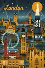 VINTAGE Travel London - England by Lantern Press Art Film Print Silk Poster Home Wall Decor 24x36inch 2024 - buy cheap