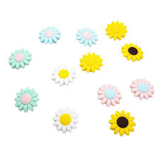 Chenkai 50PCS Silicone Sunflower Teether Beads Baby Dummy Teething Pendant For DIY Baby Nursing Necklace Chewable Pacifier Gift 2024 - buy cheap