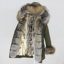 OFTBUY 2021 Waterproof Long Parka Winter Jacket Women  Real Rabbit Fur Coat Natural Raccoon Fox Fur Collar Hood Warm Streetwear 2024 - buy cheap