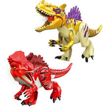 Jurassic Dinosaur Stegosaurus Carnotaurinae Building Blocks Baby Toys for Children Self-locking Bricks Plastic