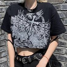 Crop top harajuku graphic T Shirt tops for women korean short Tshirt summer loose print Tee Short Sleeve graphic t shirts 2024 - buy cheap