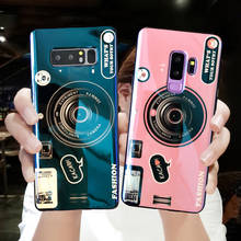 Роскошный голубой светлый чехол для камеры Samsung Galaxy S20 Ultra A50 A70 A51 A71 S10 S7 S8 S9 Note 10 Plus 8 9 A40 A20 A10 A30S A20E 2024 - купить недорого