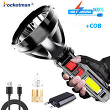 Led Flashlight 500m Long Range Flashlight With Built-in Battery USB Flashlight Lantern Torch 4 Modes COB Work Light 2024 - buy cheap