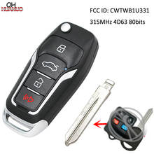 Upgraded Flip Remote Key 315MHz 4D63 80bits Chip for Ford Lincoln Mercury -FCC:CWTWB1U331 2024 - buy cheap