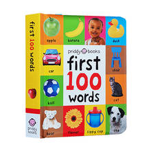 Primeiros 100 palavras em inglês, livro de tabuleiro para crianças aprendendo para bebês, livros iluminados da memória 2024 - compre barato